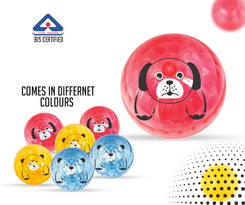 Image of Amazon Brand - Jam & Honey Diamond Balls Pack of 6 for Kids 12 Months+ | Best for Indoor & Outdoor Play | Lightning Baby Ball Glow in The Dark Toy | Assorted | General Recreation