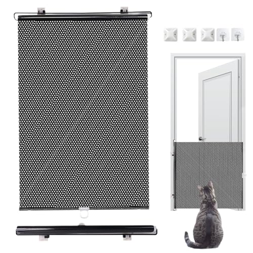 Cancello Retrattile per Cani - Recinzione in Rete per Animali Domesticii da 40x125 cm, Blocca Cani Gatti e Animali Domestici, Adatto a Scale e Porte, Barriera per Interni ed Esterni, Sicurezza per Cor