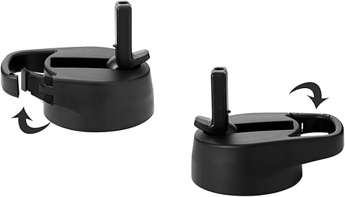 Miniatura 6 de Iron Flask Tapa de popote con mosquetón para botellas de agua deportivas aisladas de boca ancha, simple sin BPA, 2 tapas, 4 popotes, 2 cepillos de