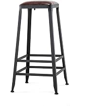 Bar Stool Counter Height Cafe Bar Chair, Bar Height Bar Stool Metal Bar Stool Stackable Bar Chair with Square Seat with Metal Legs Size 25.6 inches 65 cm interesting
