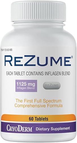 CryoDerm REZUME Tabletas de espectro completo Inflagan Blend Formula (60 unidades)