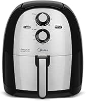 Fritadeira Air Fryer Sem Óleo Midea, 5,5 litros, 110 Volts, Family Prata/Inox