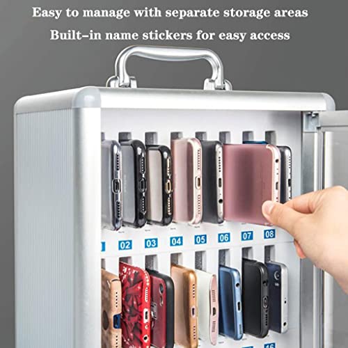 Armadietto Portatile Sicuro per cellulari con Serratura e Timer - Ideale per Studenti e Personale, Contenitore per dispositivi mobili per aule e Mense, per Tenere i dispositivi al Sicuro
