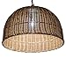 Kouboo All Weather Wicker Outdoor Dome Pendant Lamp Brown 21 x 135 Inches Weather Proof Light for Patio Porch and Deck