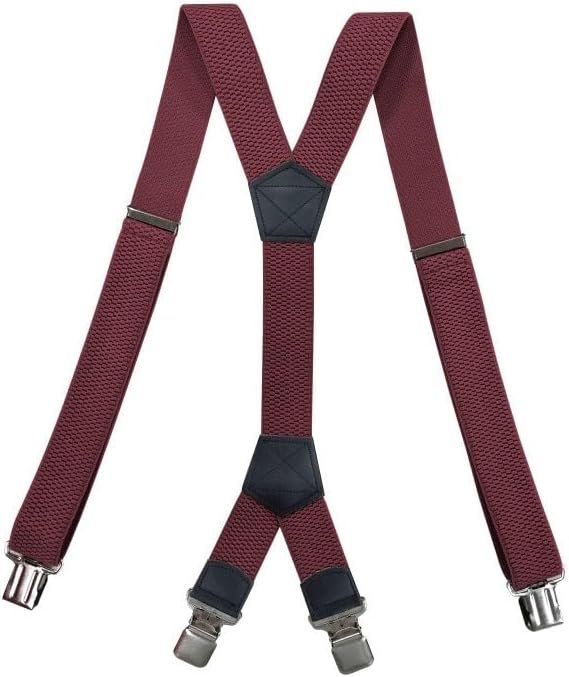 Suspenders Man 4 Clips Shoulder Strap Casual Trousers Sling Belt Polyester