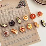 Fridge Magnets Set - 12 Mini Bread-Themed Magnet Cute Magnetic Refrigerator Accessories Small Decorative Kitchen Magnets for Notes, Photos and Organization