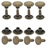 GETMORE Parts Hohlnieten Doppelkopf, Doppelhohlnieten, Doppel-Niet, Stahl, zweiteilig - ab 100 Stück, antik, 6 mm