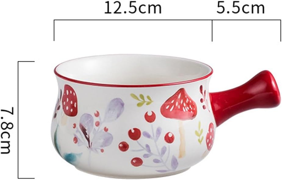 Hand-painted SS Ceramic Breakfast Bowl Plate Oatmeal Western Dishes