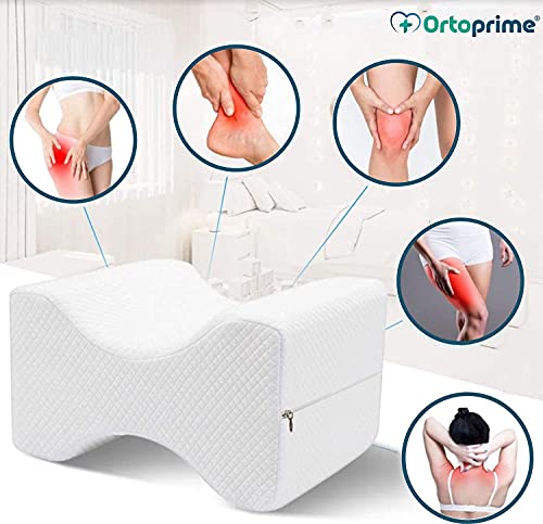 Miniatura 4 de Ortoprime Almohada Ortopédica Piernas Y Rodillas Confort Cojín Piernas Para Dormir De Lado - Almohada Para Rodillas Libera La Presión Alivia La Tensión Y Corrige La Espalda - Efecto Memoria