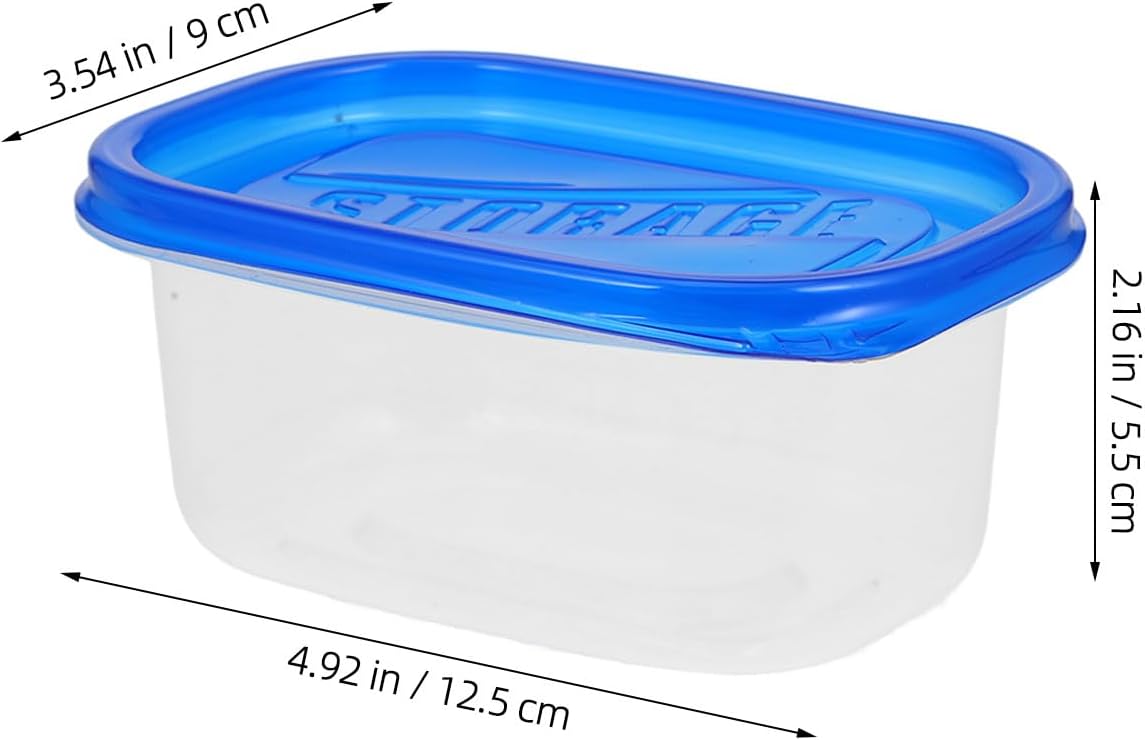 48pcs Small Storage Containers - 9.5oz/280ml Plastic Food Box with Lid Stackable Space Saving Meal Prep Case - Leakproof Airtight Rectangular Organizers for Fridge Cabinet Berry and Leftover