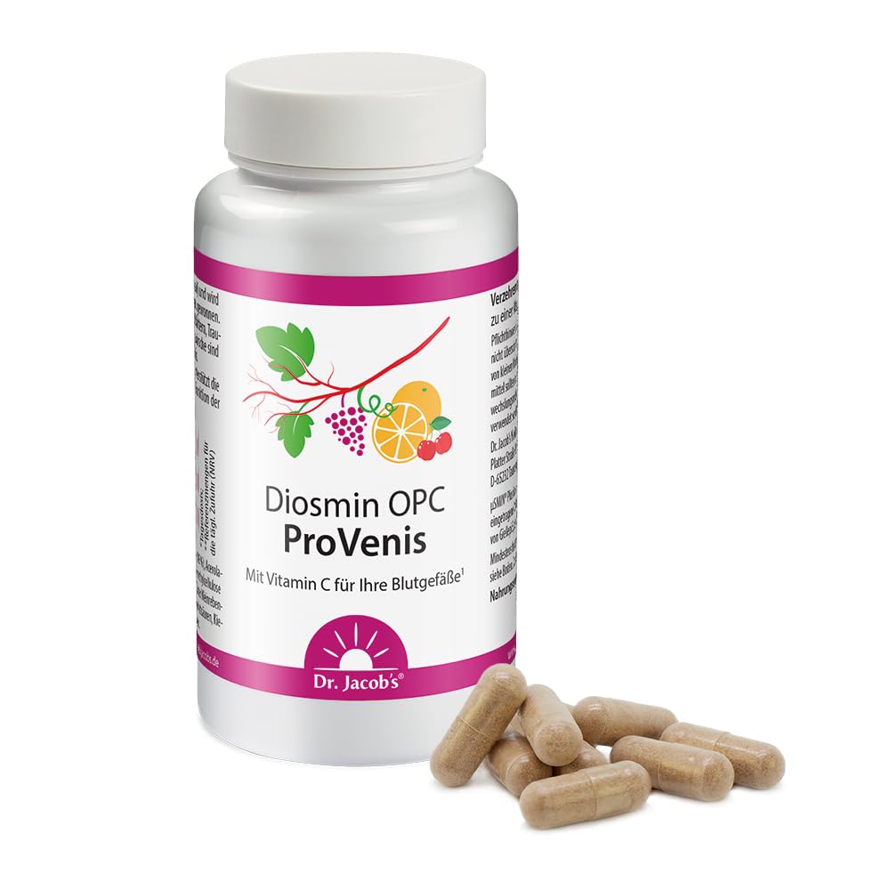 Diosmin OPC ProVenis I Für die Blutgefäße¹ I OPC Kapseln I vegan | Innovativer Diosmin-Flavonoid-Komplex µsmin® Plus I Polyphenole aus Traubenkernen und roten Weinrebenblättern I 90 Kapseln