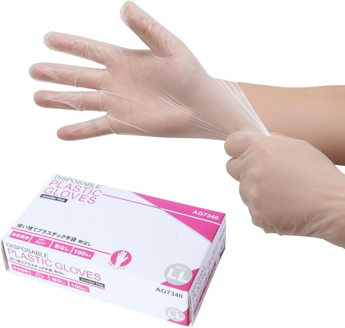Amazon.co.jp: [エース] プラスチック手袋 使い捨て手袋 粉なし 1箱100
