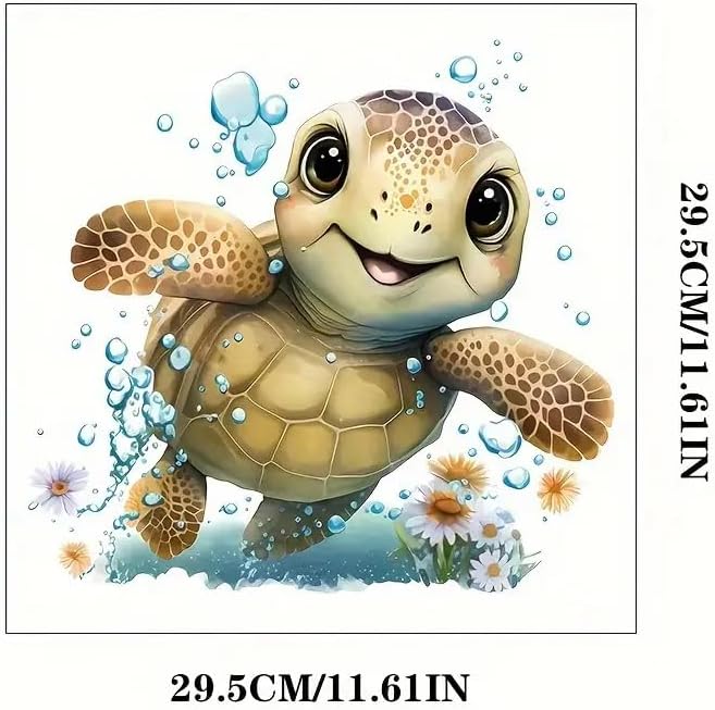 Christmas Sea Turtle Marine Toilet Cover Sticker Decals,Spring Flower Leaf Butterfly Waterproof Toilet Lid Tank Seat Decals Cistern Self-Adhesive Bathroom Wall Sticker