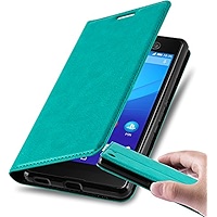 Cadorabo Custodia Flip Con Chiusura Magnetica Per Sony Xperia M5: Cover Book In Finta Pelle, Colore Nero Di Notte