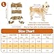 Hundepullover Kleine Hunde, yisight Hundepullover Fleece, Hundemantel 4 Beine, Hunde Jumpsuit Winter, Hundemantel für Kleine und Mittlere Hunde, Khaki-Streifen