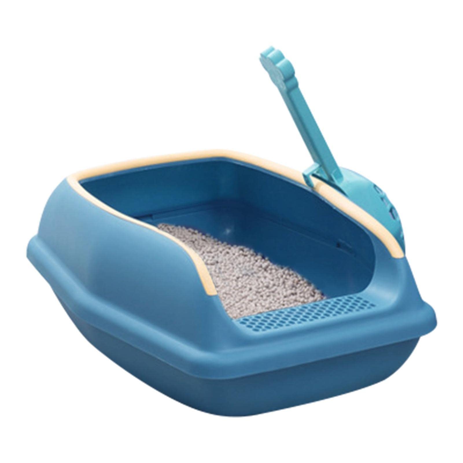 Cat Litter Tray | Semi-enclosed Anti-splashing Cat Litter Box,Kitten Toilet with Litter Sifting Scoop, Removable Kittens Litter for Easy to Clean Nazhua