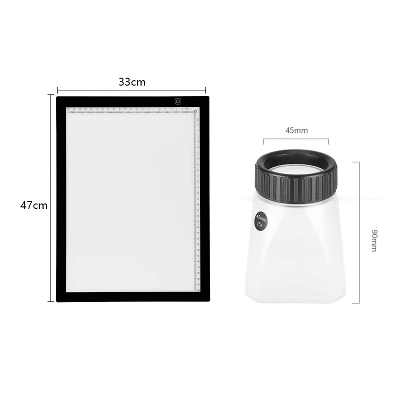 Visionneuse De Diapositives avec Table Lumineuse, Visionneuse/Scanner Portable Ultra-Mince pour Négatifs, Tablette Lumineuse LED, Loupe De Mise Au Point