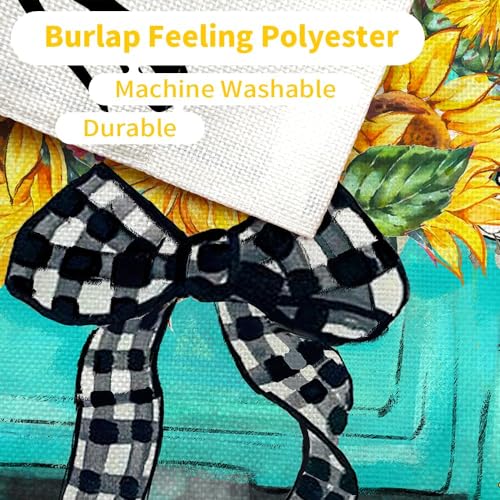 CROWNED BEAUTY Summer House Flag Sunflowers Truck 28x40 Inch Double Sided Large Burlap Holiday Flag for Outside Yard Welcome CF1493-40 by CROWNED BEAUTY - Image 7