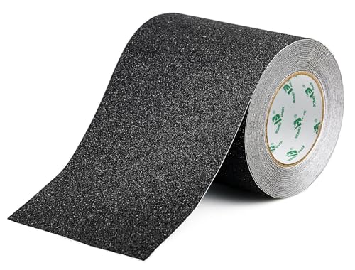 BOMEI PACK Antirutsch Klebeband Streifen mit Selbstklebend, 15cm x 10m Treppe Stufen Band Kleber Rutschfest Klebeband, Hohe Traktion für innen- und Außenbereich Schwarz Wasserfest (15cmx10m) BOMEI PACK Antirutsch Klebeband Streifen mit Selbstklebend, 15cm x 10m Treppe Stufen Band Kleber Rutschfest Klebeband, Hohe Traktion für innen- und Außenbereich Schwarz Wasserfest (15cmx10m)