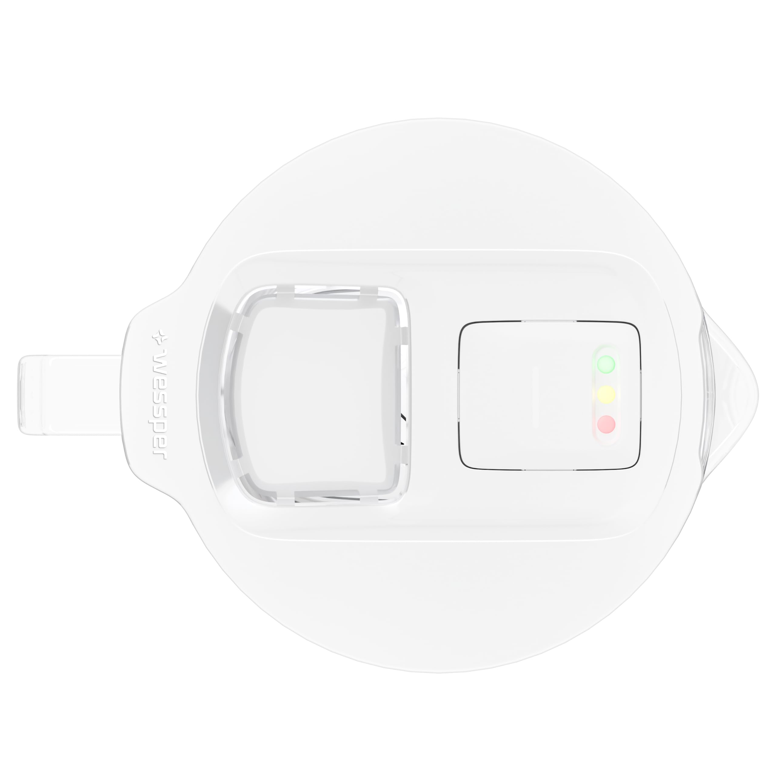 Wessper Carafe filtrante en verre 2L, sans BPA Carafe à eau avec compteur de filtre intelligent, Pichet avec cartouche filtrante au charbon actif et anti-calcaire - Blanc