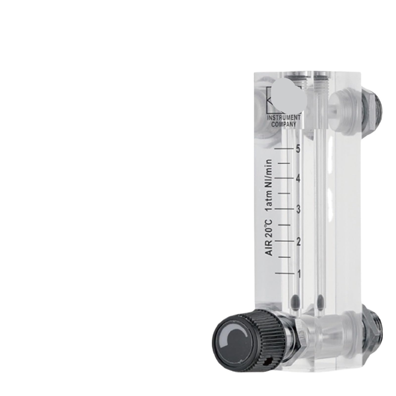 Medidor de flujo rotámetro LZM-6T, montaje en Panel acrílico, área Variable, medidor de flujo bajo de 6-1000mL/min con válvula(Liquid100-1000ml-min)