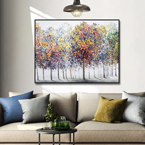 Peintures sur toile abstrait arbre paysage moderne grand format pour décoration murale maison