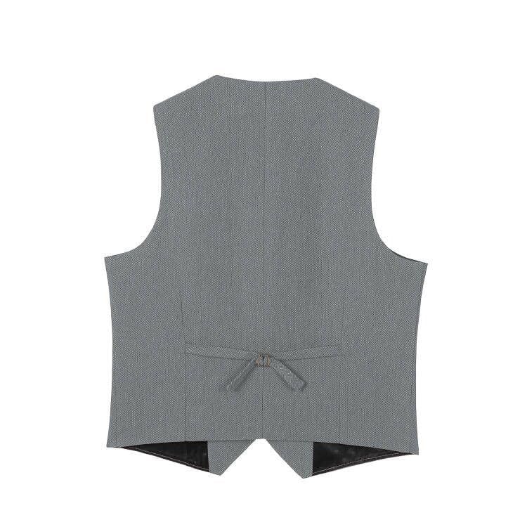 Solove-Suit Mens Vintage Tweed Suit Vest Notch Lapel Dress Waistcoat Western Cowboy Vest2