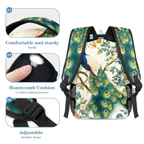 Sac à dos avec trousse imprimé fleurs papillon, cadeau idéal étudiants - 4