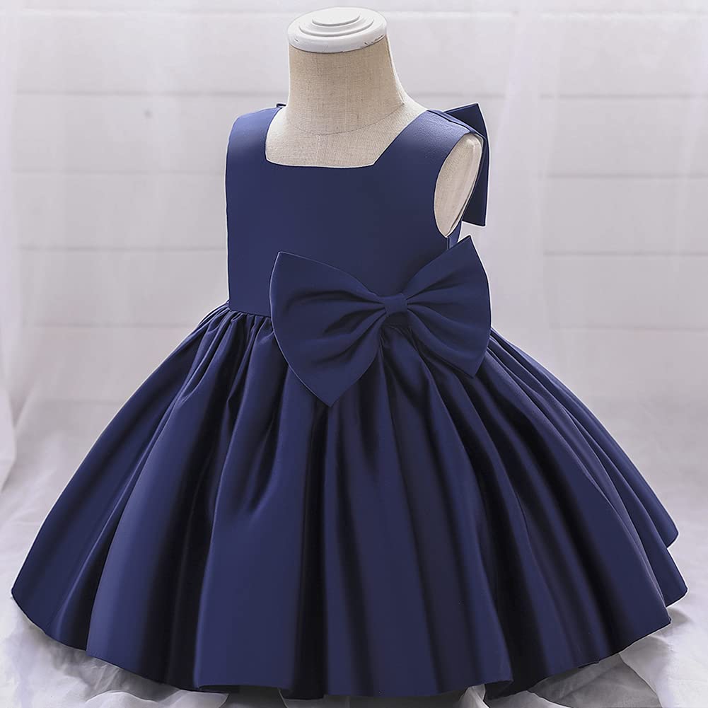 Baby Girls Little Girls Bowknot Tutu Princess Prom Dress Formal Ball Gown Birthday Wedding Party Christening Baptism Dresses