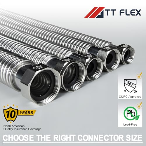 image for Tt Flex Stainless Steel Corrugated Water Heater Connector Flexible For