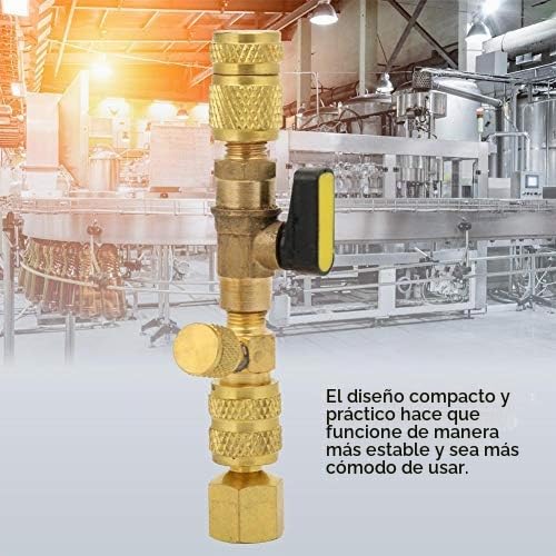 Extractor de núcleo de válvula de CA R12 R22 R410A Sistema de enfriamiento Herramientas de reparación de línea de aire acondicionado Válvula rápida para SAE 1/4 pulg.(Valve Core Remover)