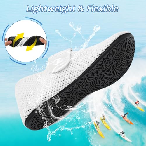 Image of Water Shoes for Women Men Barefoot Beach Swim Aqua Socks Summer Wide Slides Sandals Quick Dry Pool River Sea Sock Shoes