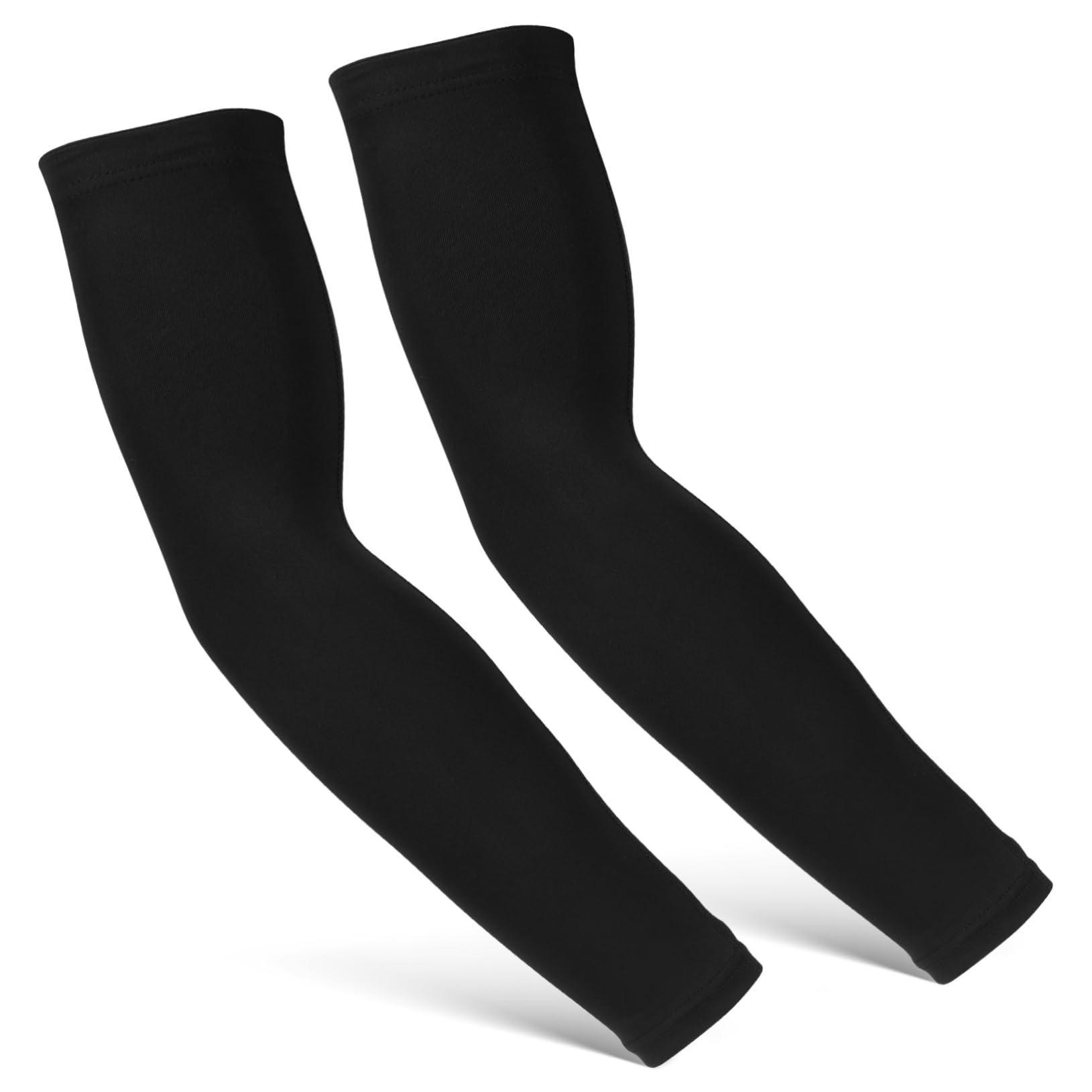 ibasenice Mangas de Brazo Transpirable Hombre Mujer Talla M Negro Protección Solar UV 2 Piezas Baloncesto Ciclismo