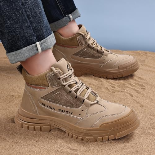 Image of WOWSTICK Lightweight Work Safety Shoes Steel Toe Industry Construction Slip Resistant Sneakers
