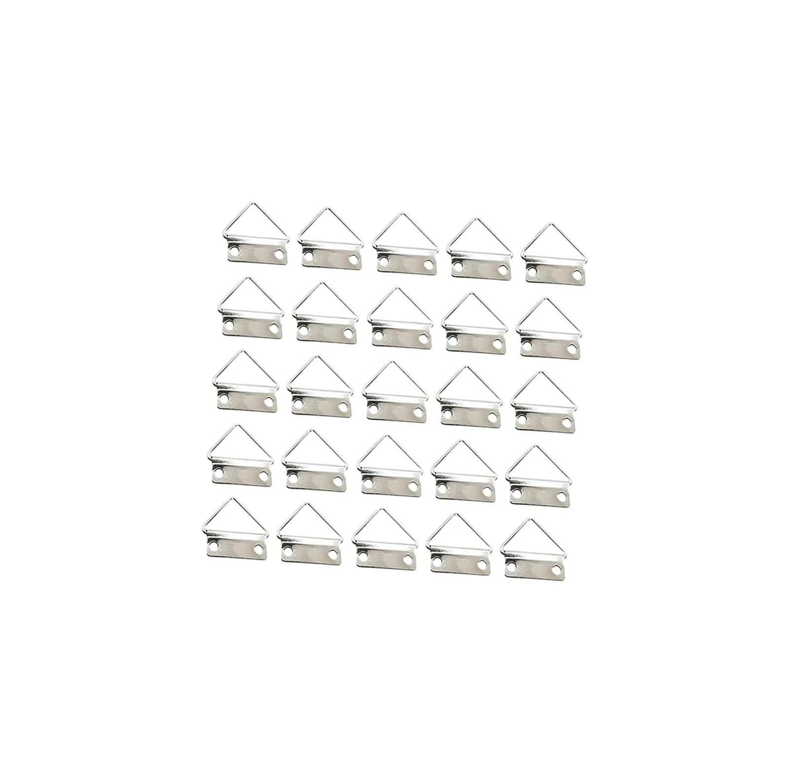 FGJsfhrDTU Picture Hanging Hooks, Picture and Photo Frame Hanging Hooks D-Ring Triangle Silver 3.20x2.70x0.18cm 100 Pcs