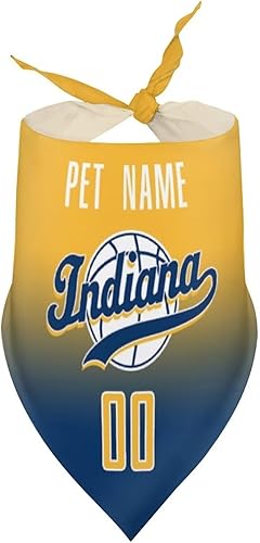 Miniatura 33 de Bandana personalizada para perro de baloncesto para perro, bufanda para mascotas, color del equipo con nombre y número de nombre, regalos