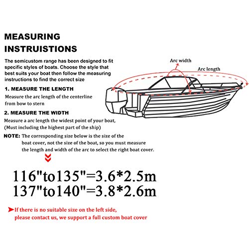 Housse jet ski imperméable bâche protection bateau 210D taille 116-135 pouces - 7