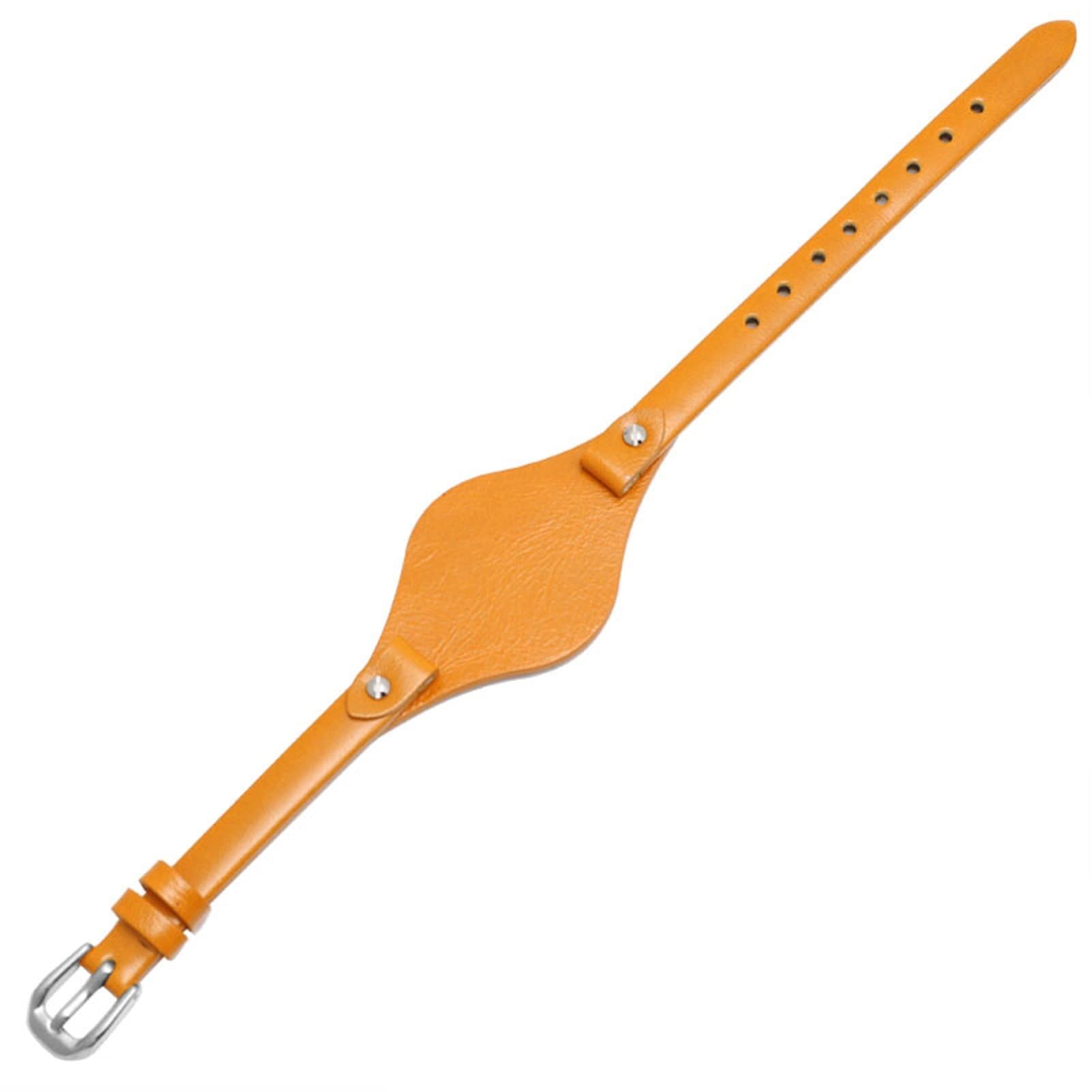 Petit bracelet montre cuir jaune 8mm, cadeau idéal Fossil