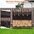 Garvee Firewood Rack Outdoor, 4FT Firewood Rack with Cover for Fireplace Wood Storage, Firewood Holder for Outdoor/Indoor with Anti-Rust Coating and Waterproof Cover