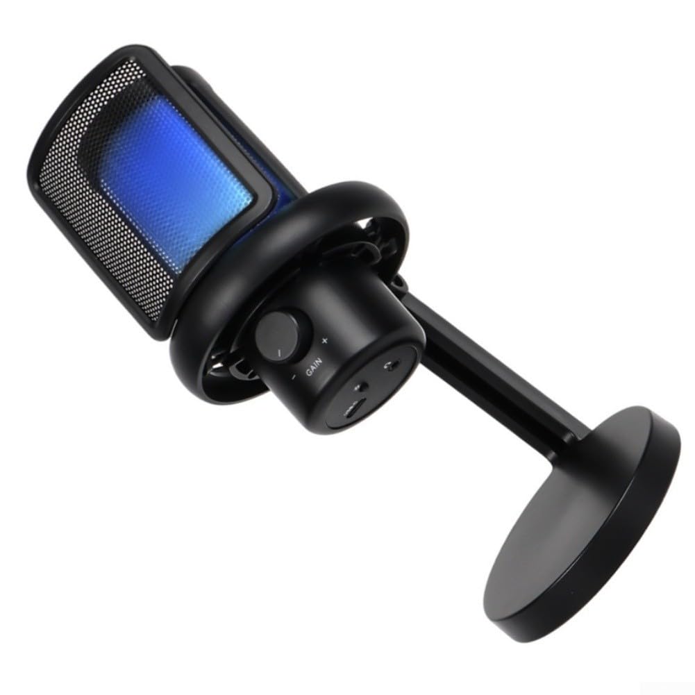 Micrófono USB Gaming con RGB y para silencio Micrófono USB Gaming