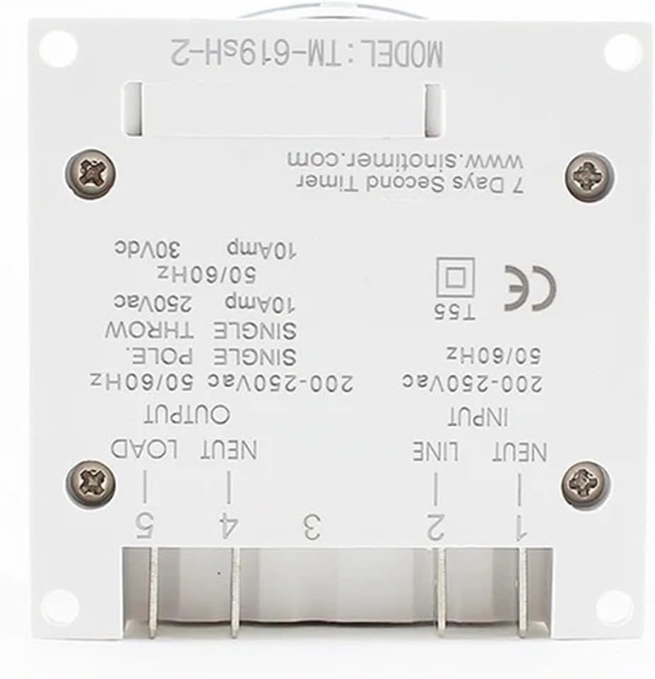 1 Second Interval Time Relay 220V 12V 7 Days Programmable Digital Timer Switch with Cover 10A Detachable Battery 28 Group ON/Off