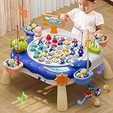 Magnetic Fishing Game for Kids Toddlers Ages 1-3 3-5 5-7, Fish Toy Board Game for Toddlers 1 2 3 4 5 6 7 8 Years Old, Fishing Table Toys Birthday Gifts