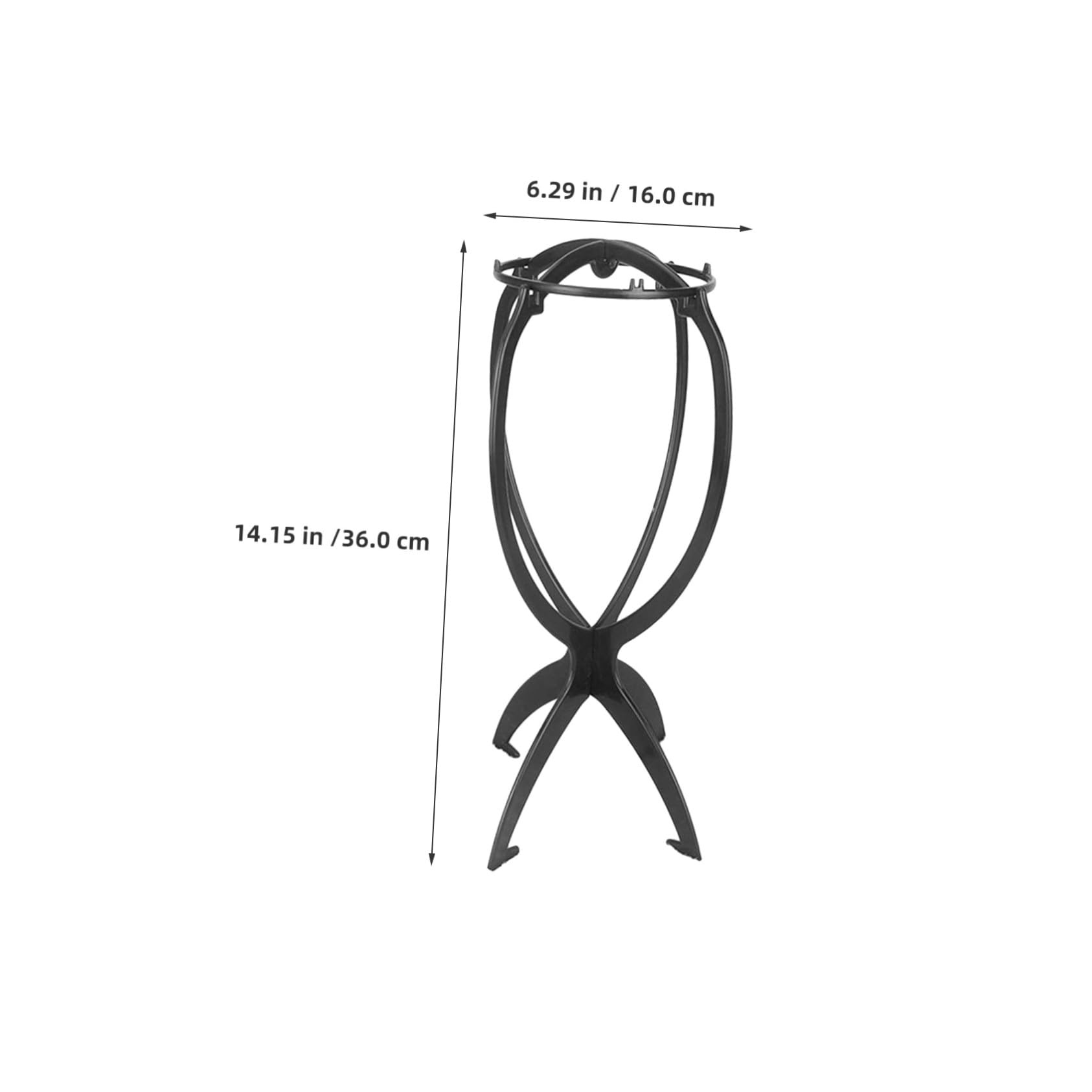 Beaupretty 10 Pezzi espositore per parrucche supporto per l'estensione dei capelli porta parrucca Black