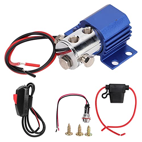 ENGER MANOR Universal Front Brake Line Lock Kit Electric Roll Control Solenoid Hill Holder Set 12 24V DC for Racing Car (Blue)