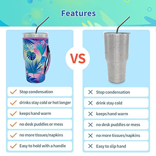 Bottle Sleeve Leopard Print Rainbow Sunflower Baseball Softball Water Neoprene Insulated Sleeve Bottle Cover Pouch For 30Oz Tumbler Cup (Only Cup Sleeves) (Softball) #TOP2