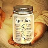 Keraoo Mason Jar Night Light - Home Decoration Lights, Birthday & Mother's Day Gift for Her