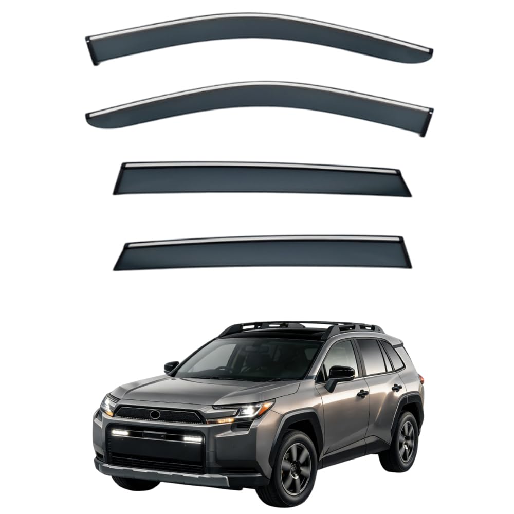 Qoemrhelt 4Pcs 4Pc Set In-Channel Wind Deflectors, For Toyota Rav4 (Xa60) 2026 Window Visors Rain Guards Vent Visors Rain & Sun Protection,Car Accessories,
