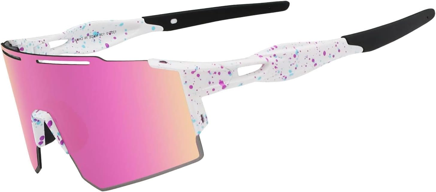 Sunglasses Cycling Glasses TR90 Frame for Men Women, Running Cycling outdoor Sports.