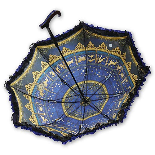 黄道十二星座/傘 パゴダ傘 レディース UVカット 晴雨兼用