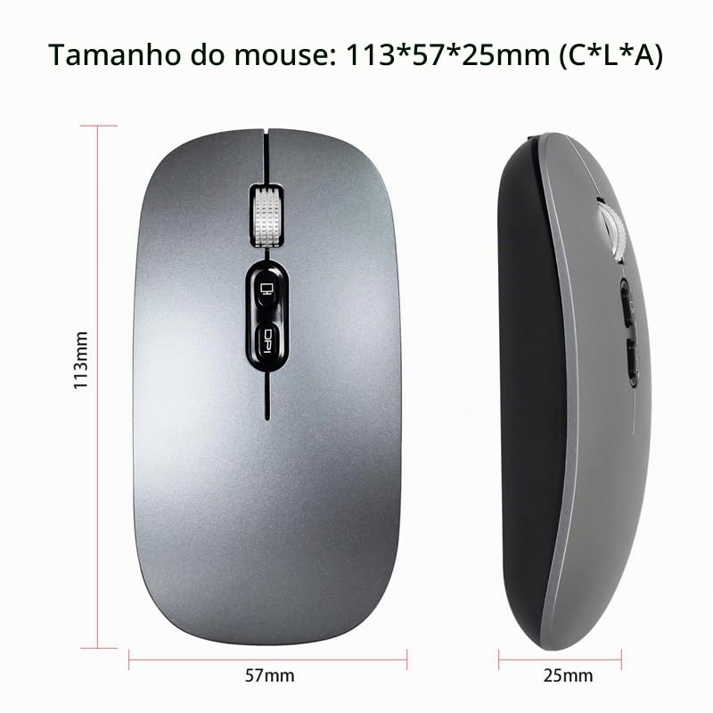 Mouse SLIM recarregável Bluetooth Para Apple MacBook Air e Apple